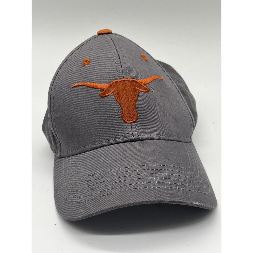 Texas Longhorns Hat Cap Strap Back Mens One Size Gray NCAA Captivating Headwear